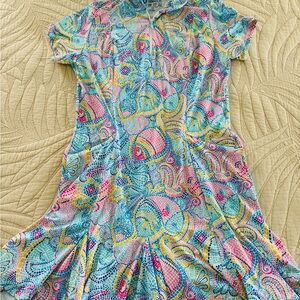 Ibkul tennis short Sleeve Dress size medium w/Pockets